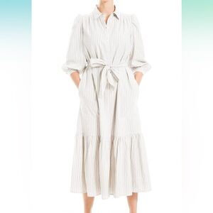 Max Studio Long Sleeve Striped Dress